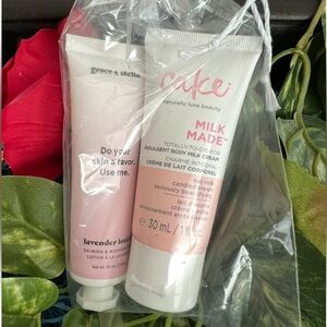 New Grace & Stella Lavender Lotion AND Cake Milk Made Body Cream Set